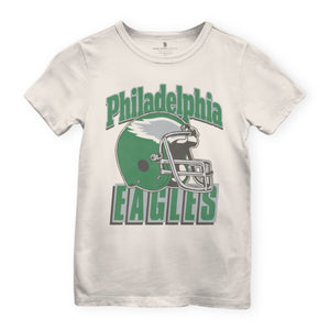 Junk Food Kids Eagles Helmet Tee ~ Vintage White