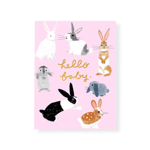 Carolyn Suzuki Usagi Three Baby Card