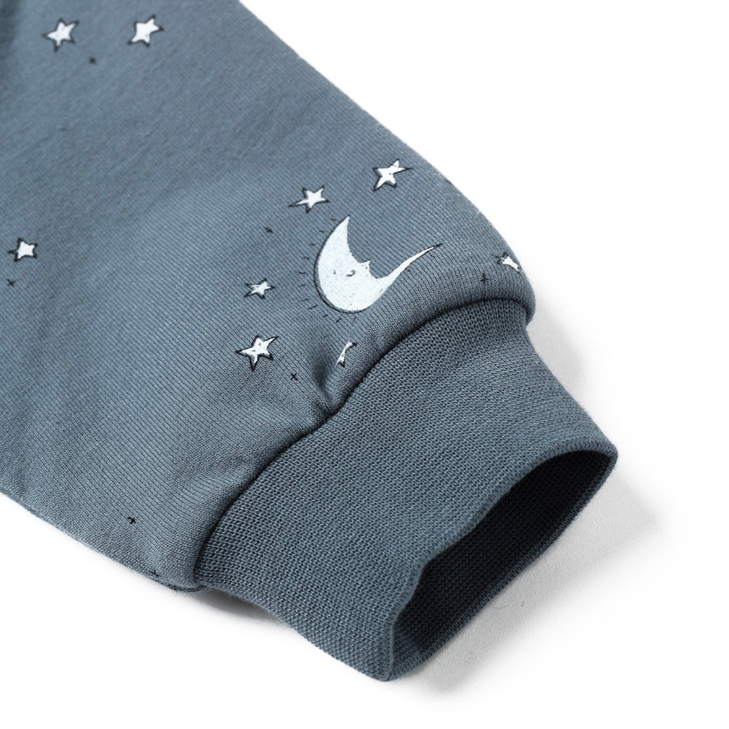 Quincy Mae Relaxed Fleece Sweatshirt & Sweatpants Set ~ Silver Moons/Ocean