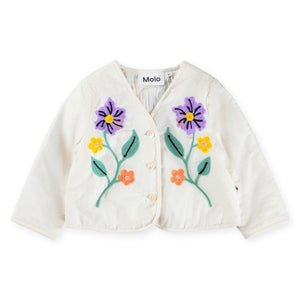 Molo Baby Happy Embroidered Jacket & Soul Pants Set ~ Meadow Flowers