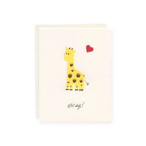 Flaunt Baby Card ~ "Oh Baby!" Baby Giraffe