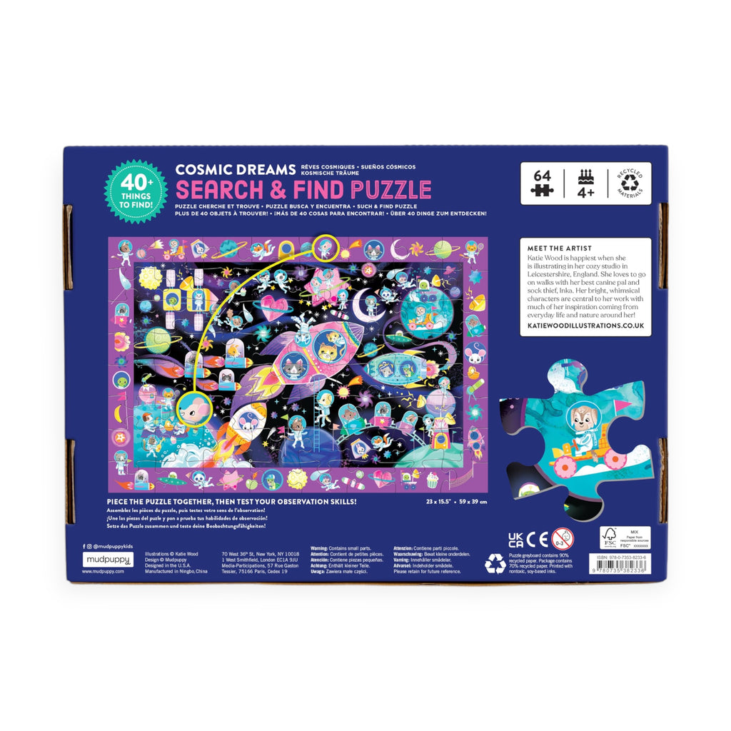 Mudpuppy Cosmic Dreams Search & Find 64pc Puzzle