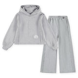 Molo Madison Hoodie & Amlia Wide Leg Sweatpants Set 7-12 ~ Grey Melange