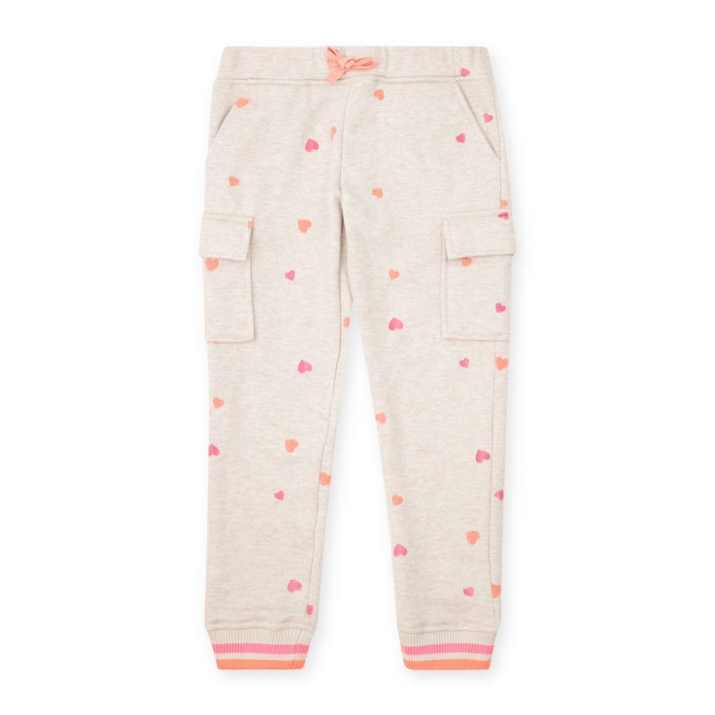 Appaman Girls Cozy Raglan Zip Hoodie & Cargo Jogger Set 7-12 ~ Heather Oatmeal