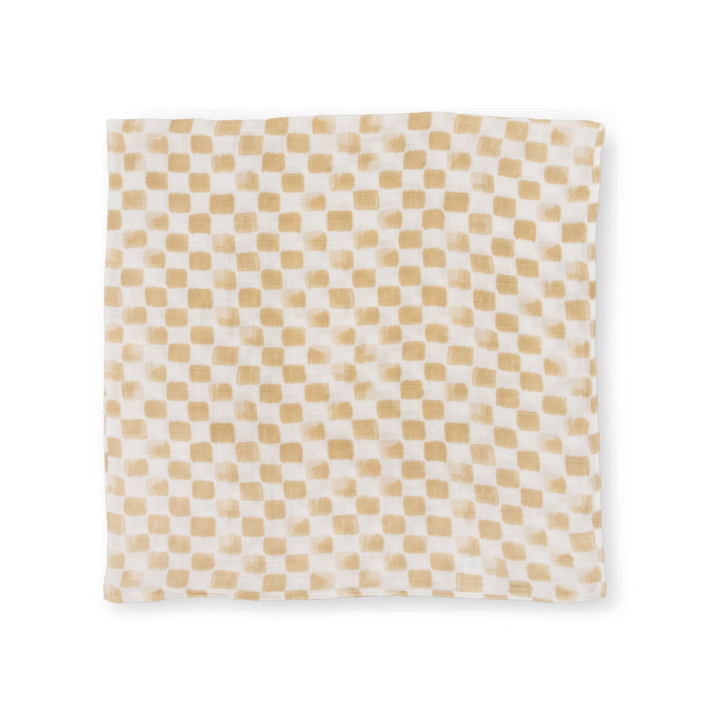 Little Unicorn Cotton Muslin Swaddle ~ Adobe Checker