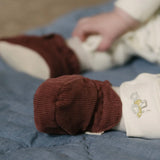 Pehr Corduroy Baby Booties ~ Mullbery