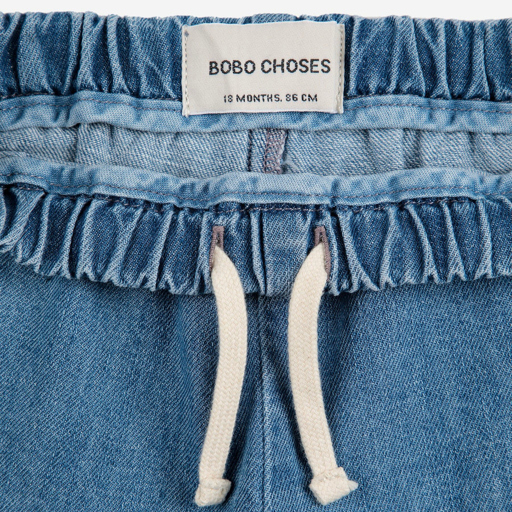 Bobo Choses Baby Geometric Waffle T-Shirt & Poma Denim Pants Set ~ Multi
