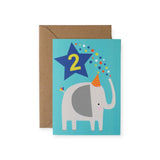 Mifkins 2nd Birthday Card ~ Blue