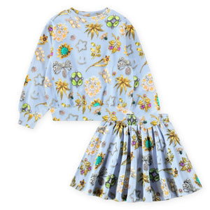 Molo Marge Sweatshirt & Barbera Skirt Set 7-12 ~ Royal Bling