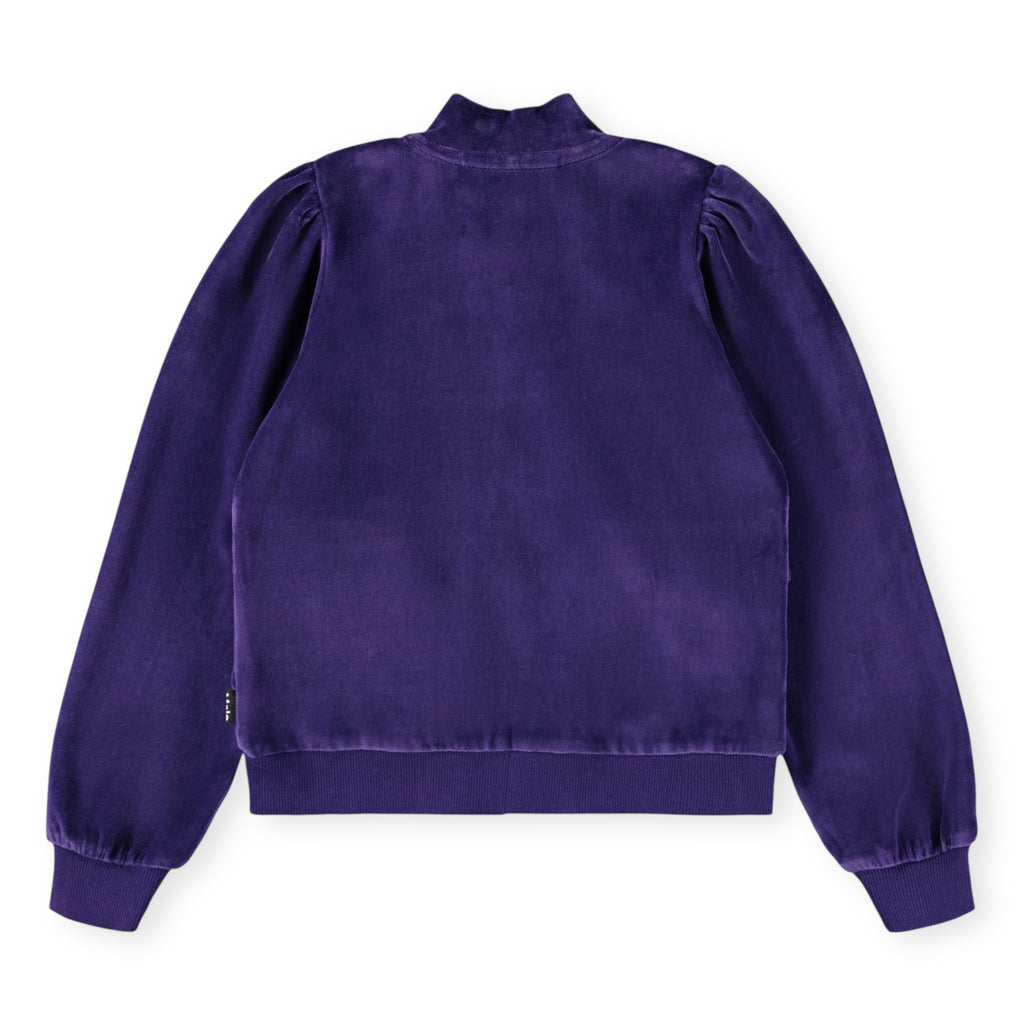 Molo Malika Velour Zip Sweatshirt & Adoria Flare Sweatpants Set ~ Space Purple