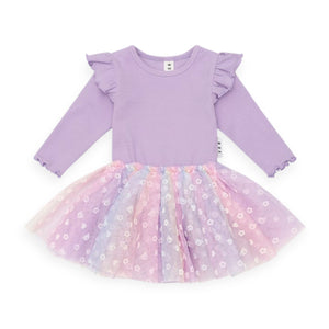 Huxbaby Cotton Candy Ballet Tulle Skirted Onesie ~ Orchid