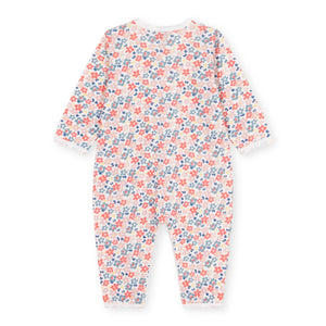 Petit Bateau l/s Floral Print Romper ~ Multi Floral