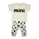 Little Mish Mini Stars Tee & Pants Set ~ Sand/Black Multi