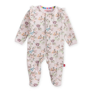 Magnetic Me Velour Ruffle Footie ~ Emily