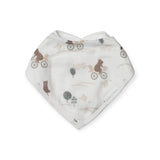 Loulou Lollipop Muslin Bandana Bib Set ~ Bears on Bikes