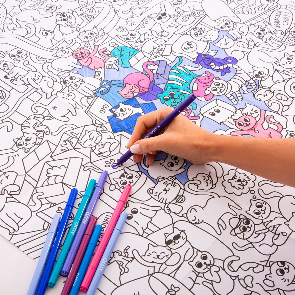 Omy Giant Coloring Poster ~ Kitty
