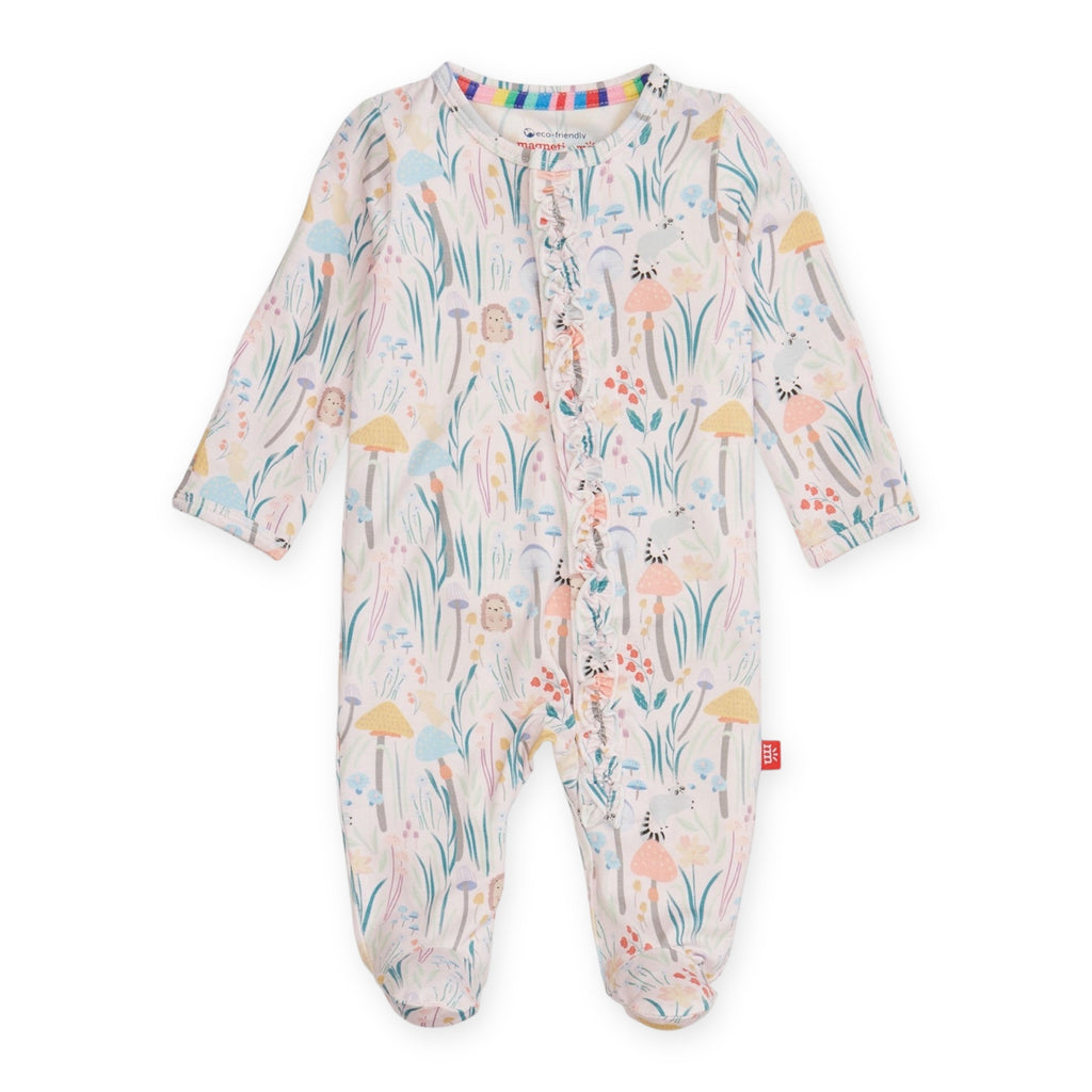 Magnetic Me Modal Ruffle Footie ~ Shroom & Bloom