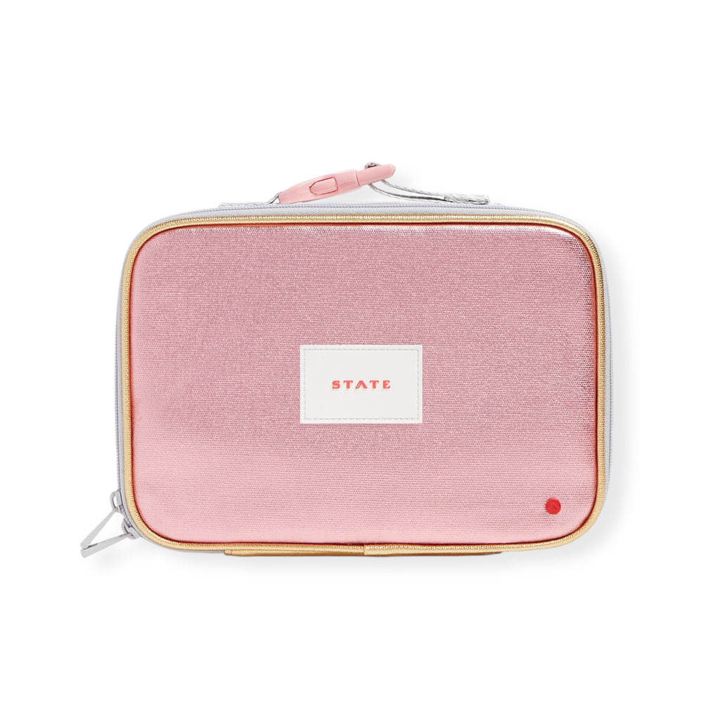 State Bags Rodgers Lunch Bag ~ Pink/Silver