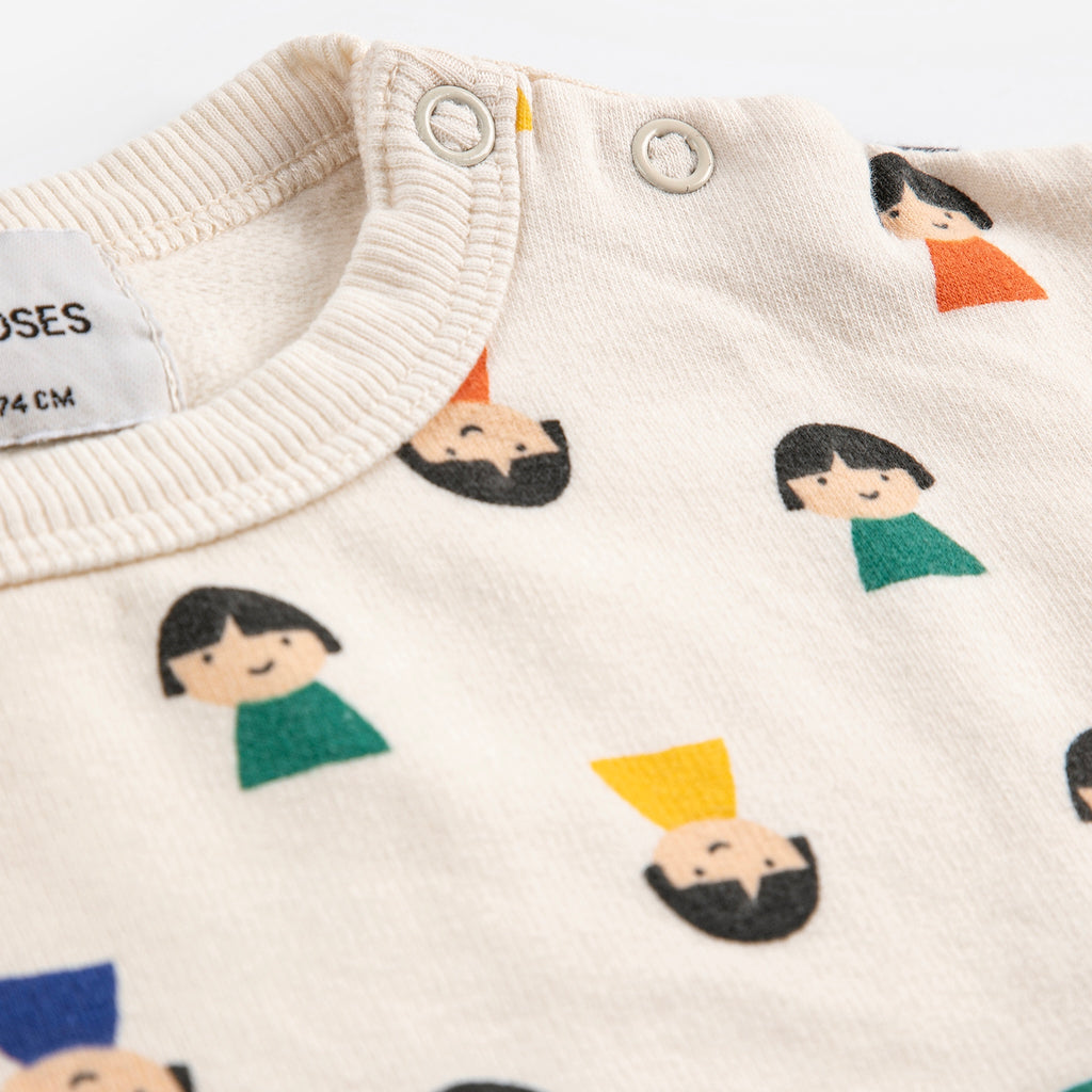 Bobo Choses Baby Game Pawns Print Sweatshirt & Joggers Set ~ White