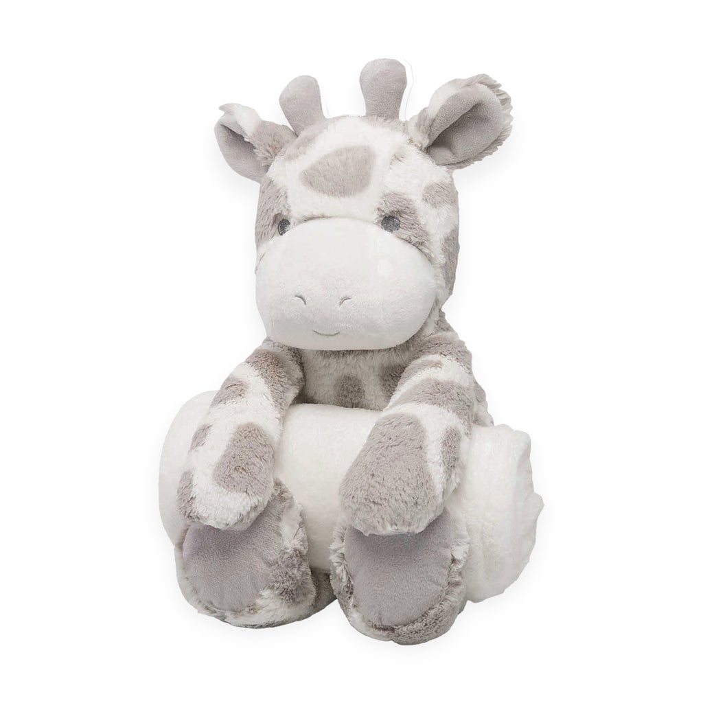 Elegant Baby Bedtime Huggie Blanket w/ Plush Toy ~ Giraffe