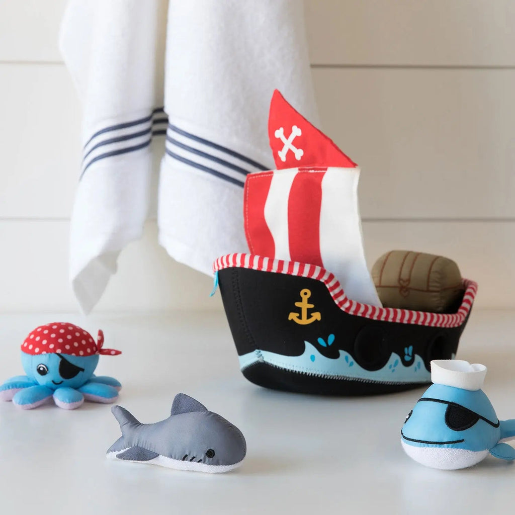 Manhattan Toy Floating Pirate Ship Fill & Spill Bath Toy
