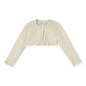 Mayoral Baby Girl Basic Knit Bolero ~ Champagne