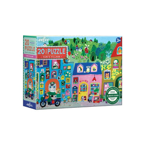 eeBoo Yumi's Village 20 Piece Puzzle