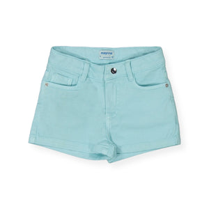 Mayoral Girls Basic Twill Shorts ~ Anise