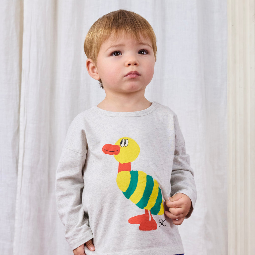 Bobo Choses Baby Tic Tac Toe Color Block Zip Sweatshirt, Duck l/s Tee & Joggers Set ~ Navy/Green Multi