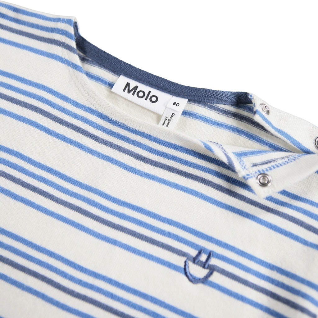 Molo Baby Edarko l/s Top & Sois Corduroy Pants Set ~ Sea Sky Stripe/Evening Sky
