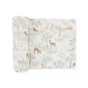 Little Unicorn Cotton Muslin Swaddle ~ Woodland Friends