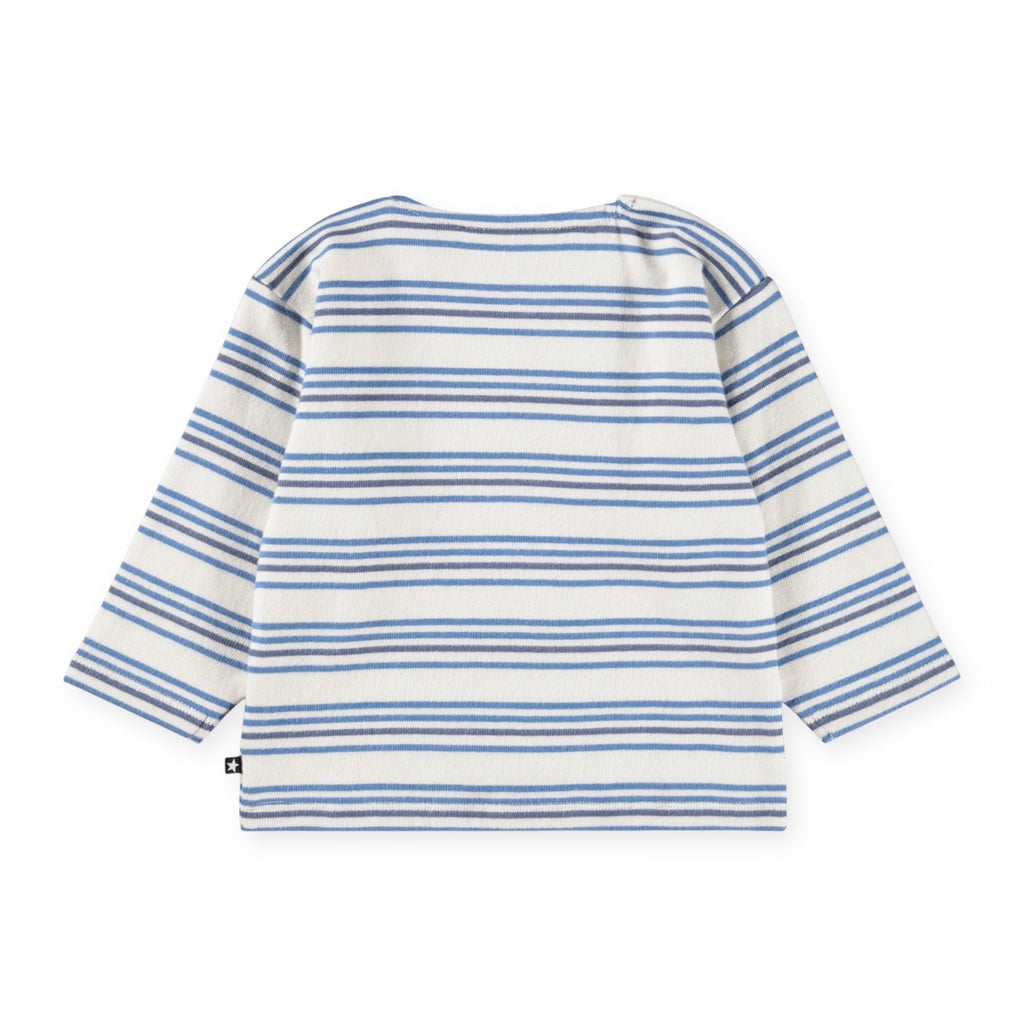 Molo Baby Edarko l/s Top & Sois Corduroy Pants Set ~ Sea Sky Stripe/Evening Sky