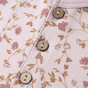 Quincy Mae Henley Bubble Romper ~ Garden/Lilac