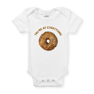 Spunky Stork You're My Everything Bagel Onesie