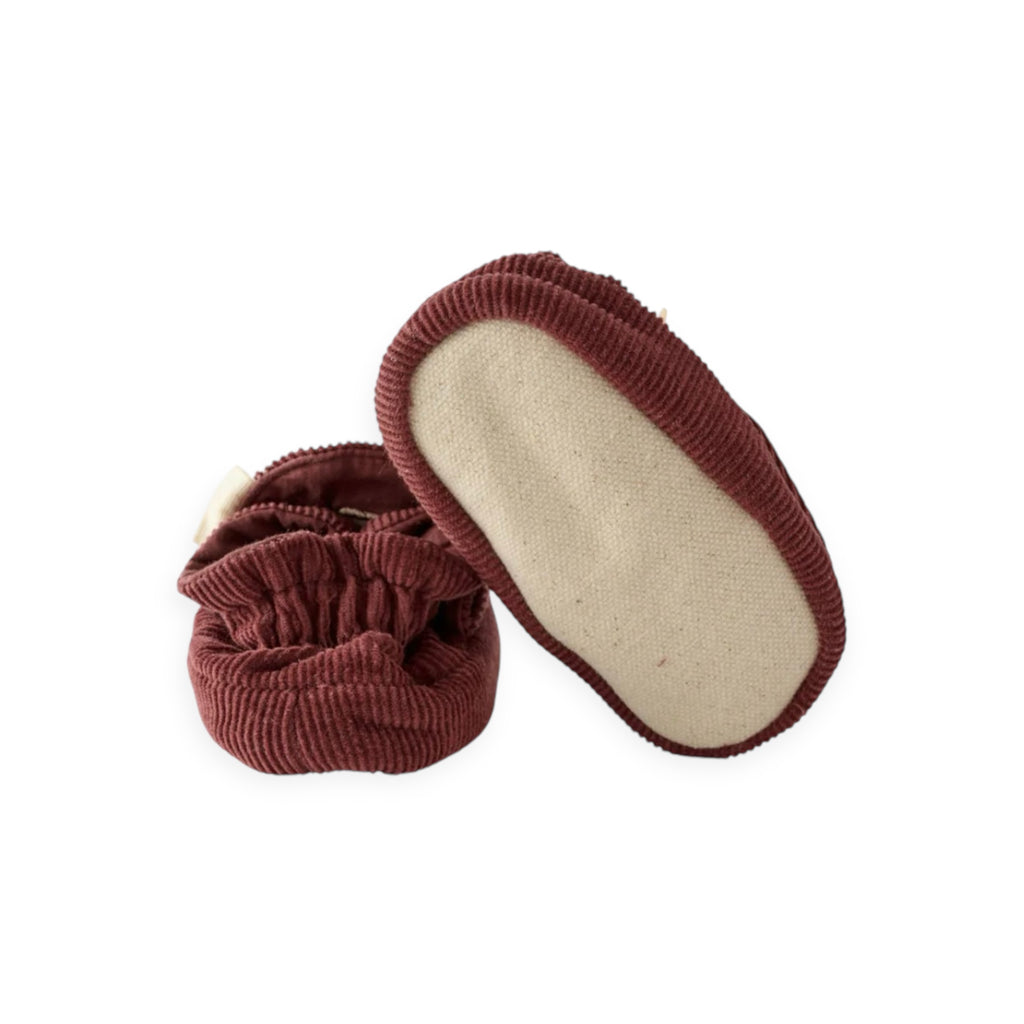 Pehr Corduroy Baby Booties ~ Mullbery