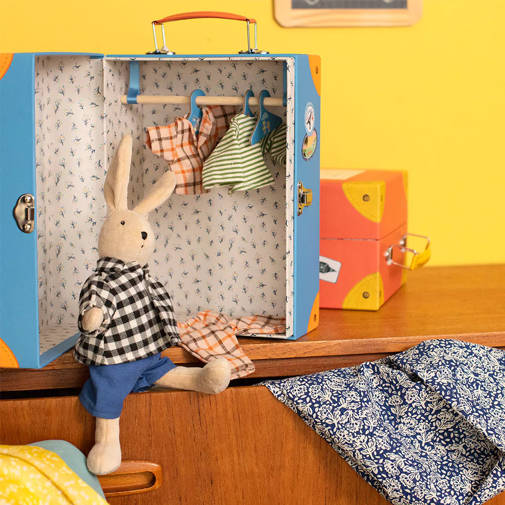 Moulin Roty The Big Family Sylvain Little Wardrobe Suitcase & Doll Set