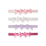 Bari Lynn Small Crystalized Bow on Elastic Baby Headband