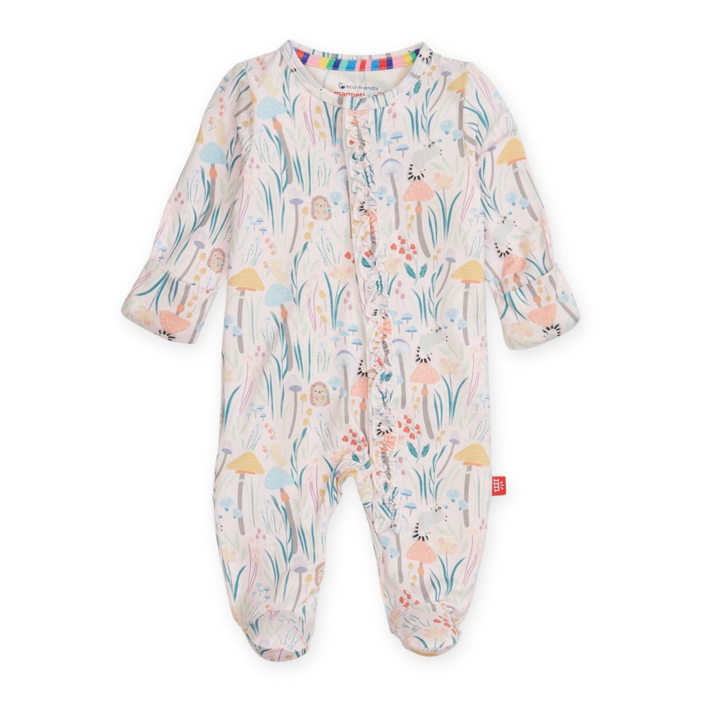 Magnetic Me Modal Ruffle Footie ~ Shroom & Bloom