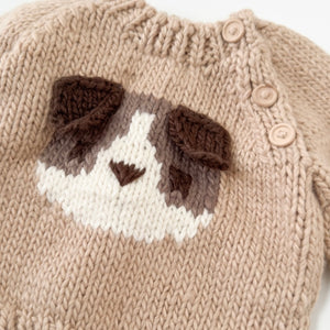 The Blueberry Hill Knit Dog Sweater ~ Latte