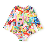 Seafolly Baby Printed Flounce Swimsuit ~ Cuba Multi
