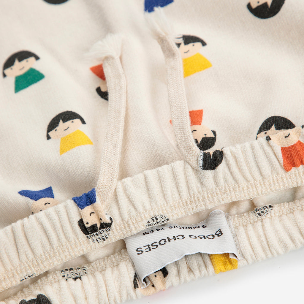 Bobo Choses Baby Game Pawns Print Sweatshirt & Joggers Set ~ White