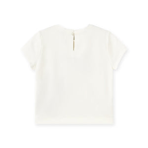 Mayoral Baby Girl s/s T-Shirt w/ Butterflies ~ Natural/Aqua