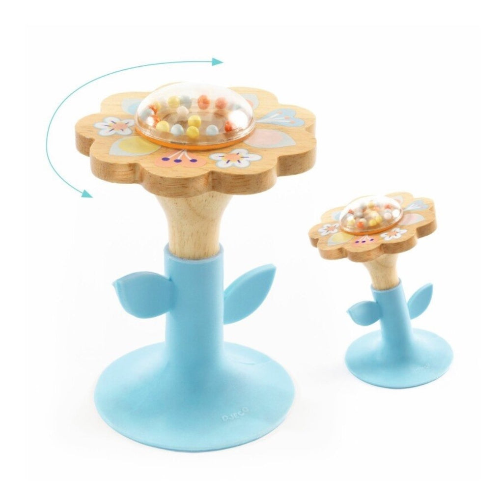 Djeco Baby White BabySwipi Rattle w/ Suction Cup