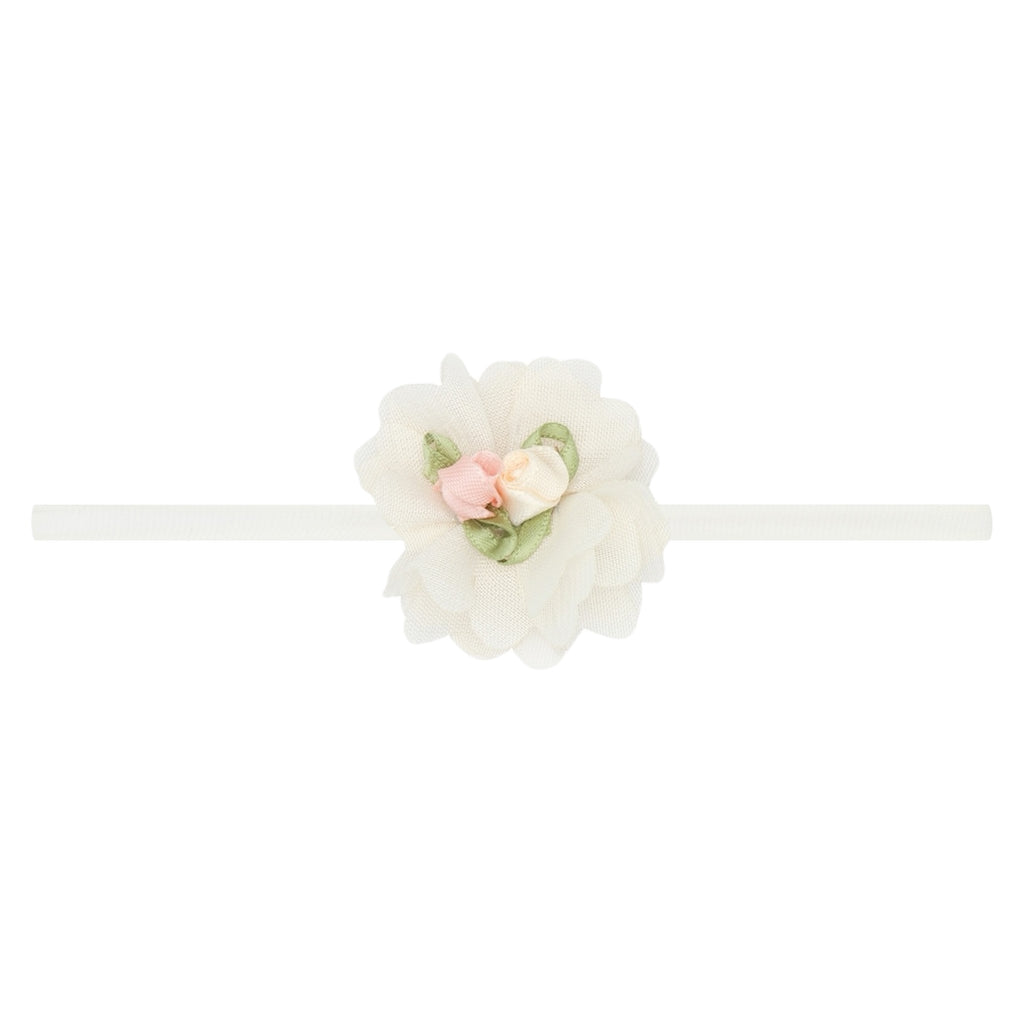 Baby Bling Chiffon Rosebud Skinny Headband
