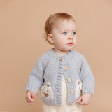 The Blueberry Hill Knit Bear Cardigan ~ Bowie Grey