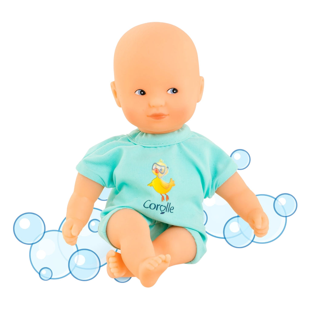 Corolle Mini Calin Bath Doll ~ Blue