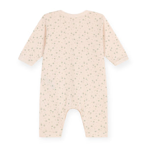 Petit Bateau Front Snap Star & Dot Print Romper ~ Cream Multi