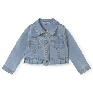 Mayoral Girls Denim Jacket ~ Light Wash