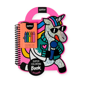 Omy Super Coloring & Sticker Book ~ Unicorn