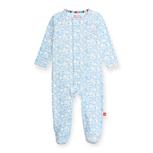 Magnetic Me Modal Footie ~ Herds of a Feather Blue